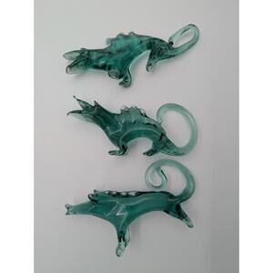 Glass Animals Fantasy Whimsy Green Handblown Art Glass